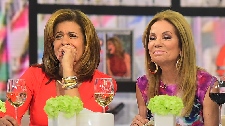 Hoda Kotb and Kathie Lee Gifford drinking wine