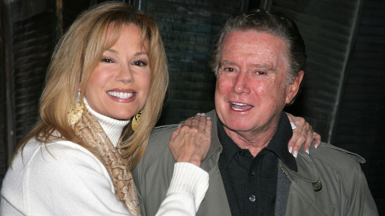 Kathie Lee Gifford and Regis Philbin smiling