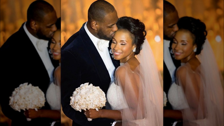 LeBron and Savannah James on their wedding day