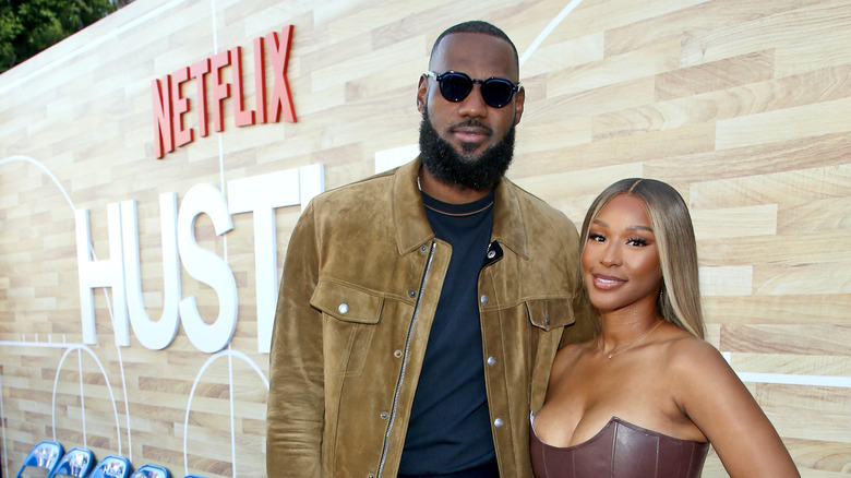 LeBron James and Savannah James at Hustle premiere