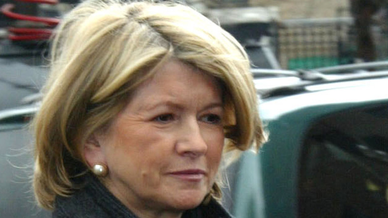 Martha Stewart walking outside of court