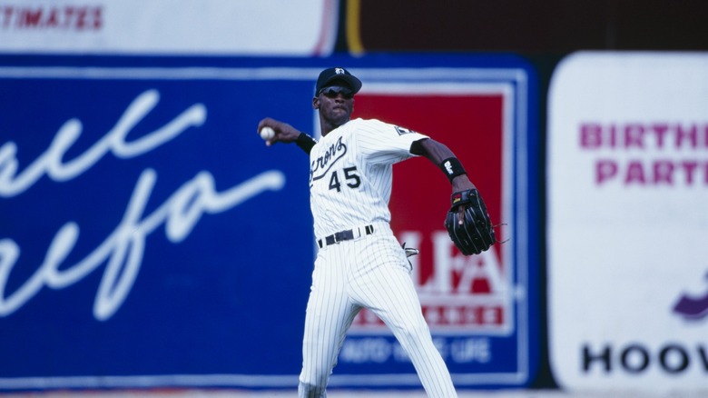 Michael Jordan playing for the Birmingham Barons