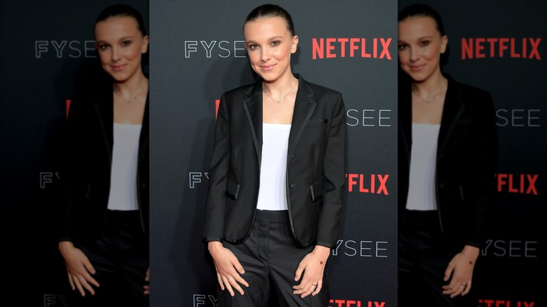 Millie Bobby Brown at a "Stranger Things" panel