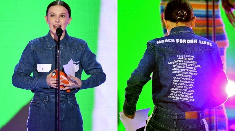 Millie Bobby Brown at the 2018 Kids' Choice Awards