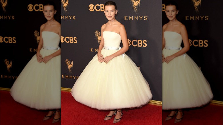 Millie Bobby Brown at the 2017 Emmy Awards