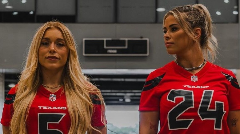 Elle Brooke and Paige VanZant posing for promo