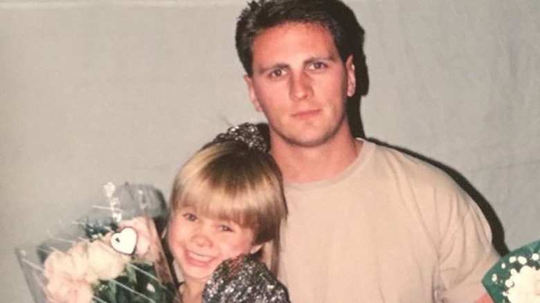 A young Paige VanZant with father