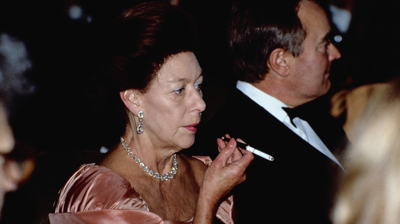 Princess Margaret smoking a cigarette