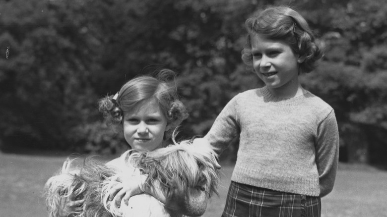 Princess Margaret and Queen Elizabeth as children