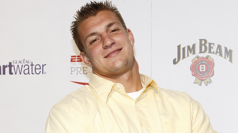 Rob Gronkowski with spikey hair