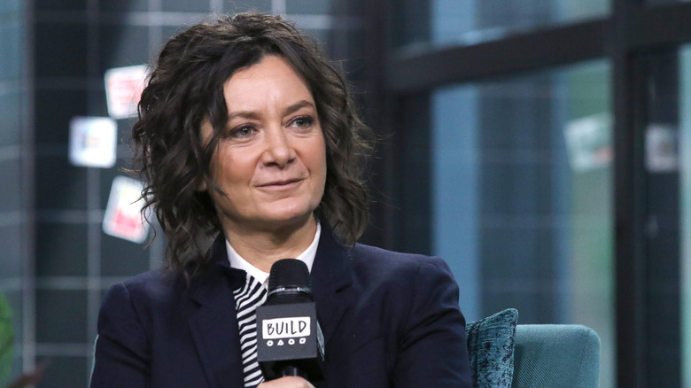 Sara Gilbert on stage