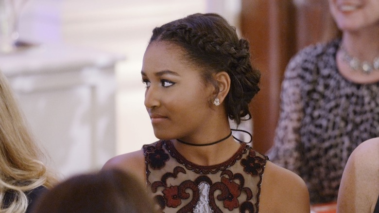 Sasha Obama at the state dinner