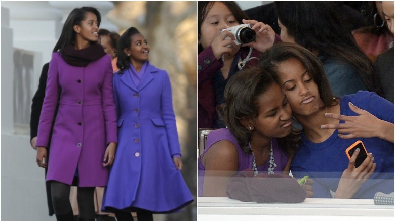 Malia and Sasha Obama at 2013 inauguration