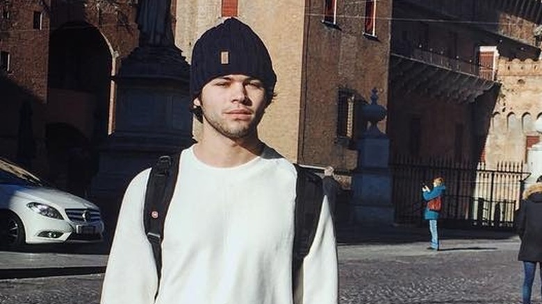 Frankie LaPenna posing in a black beenie