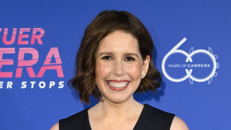 Vanessa Bayer wearing black outfit