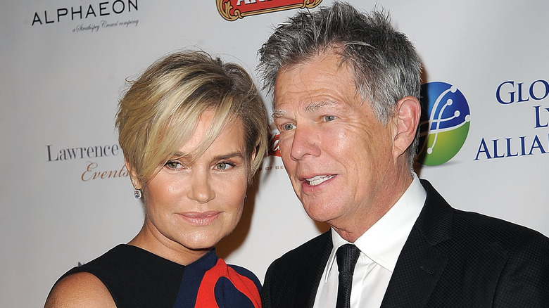 Yolanda Hadid and David Foster pose together