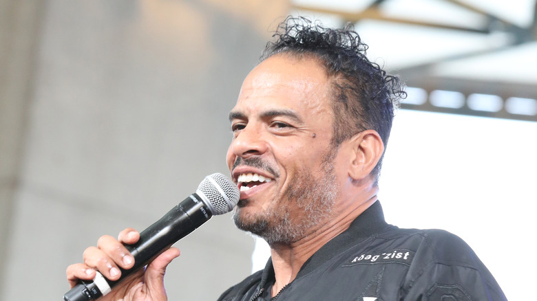 Christopher Williams singing on stage