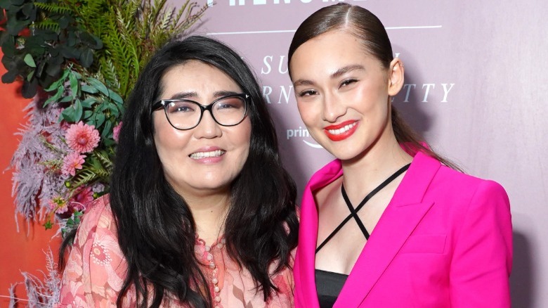 Jenny Han and Lola Tung smiling