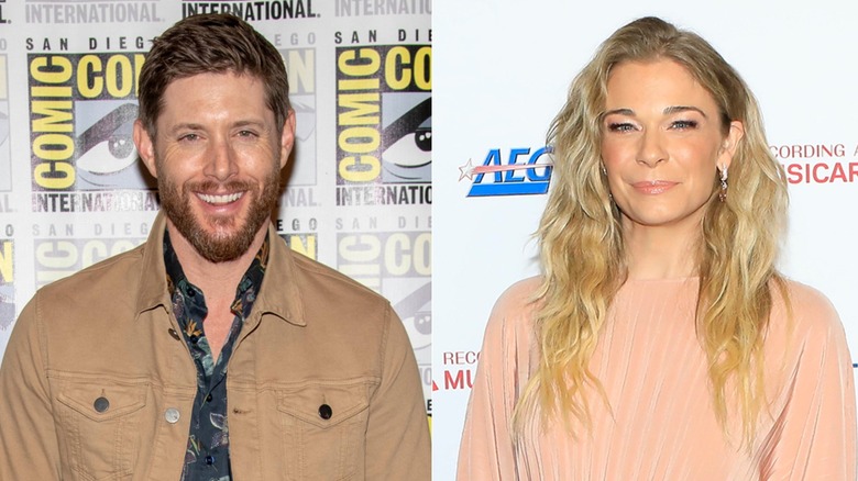 Split image of Jensen Ackles and LeAnn Rimes smiling