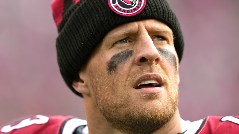 J.J. Watt on the field