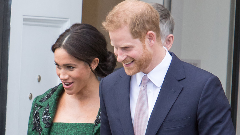 Meghan Markle and Prince Harry smiling