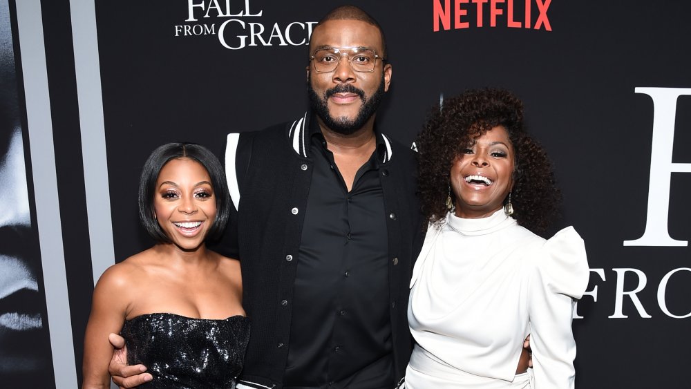 Bresha Webb, Tyler Perry, and Crystal Fox at A Fall From Grace premiere