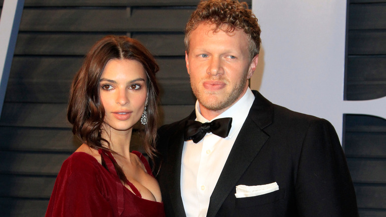 Emily Ratajkowski and Sebastian Bear-McClard posing together