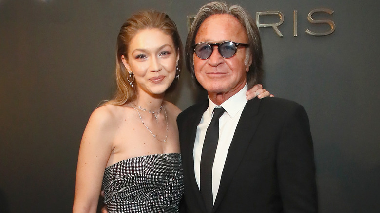 Gigi Hadid and Mohamed Hadid posing together