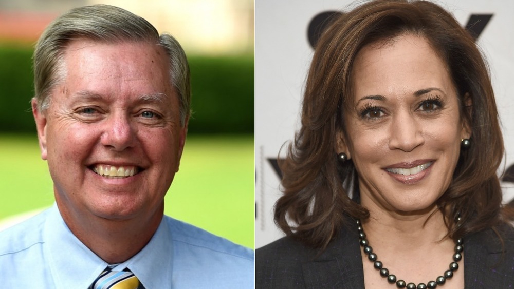 Lindsey Graham and Kamala Harris