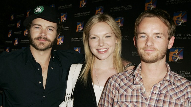 Danny Masterson, Laura Prepon, and Christopher Masterson at the Hard Rock Cafe in Las Vegas, NV