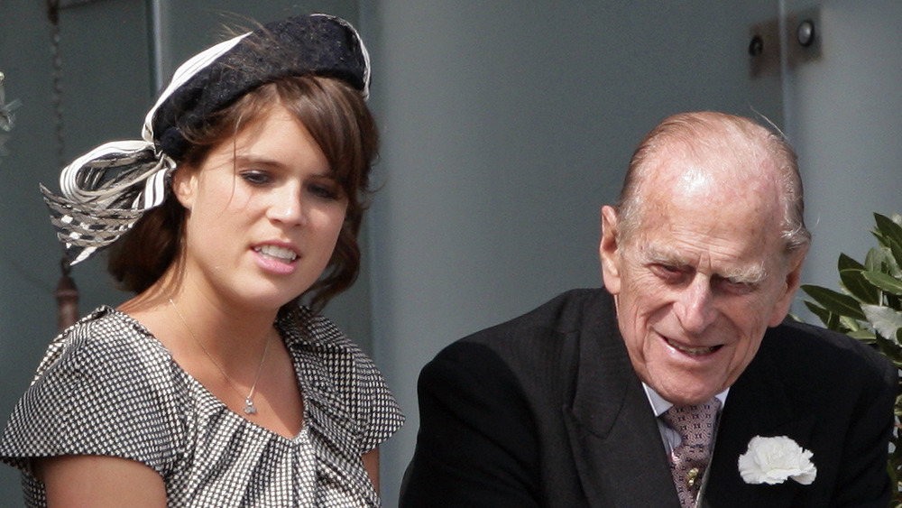 Princess Eugenie and Prince Philip at an event 