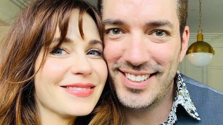 Zooey Deschanel and Jonathan Scott selfie