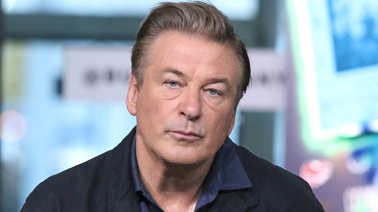 Alec Baldwin looking serious