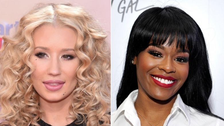 Iggy Azalea smiling, and Azealia Banks smiling