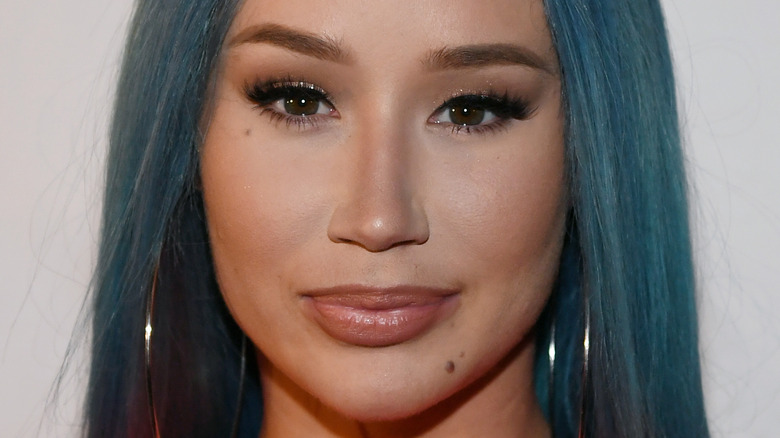 Iggy Azalea closeup blue hair