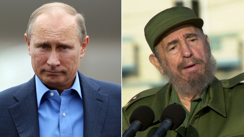 Vladimir Putin and Fidel Castro split