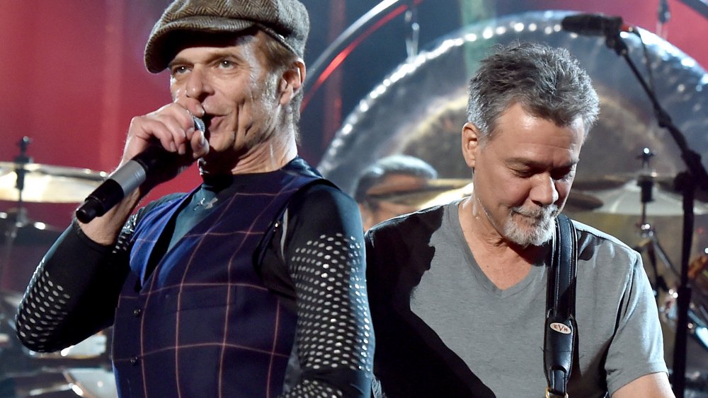 David Lee Roth and Eddie Van Halen playing in 2015