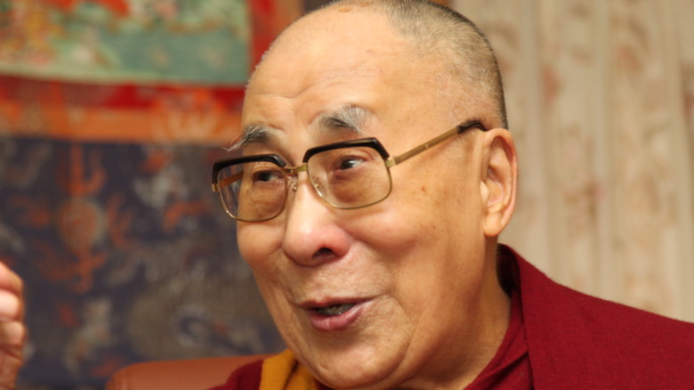 Dalai Lama at a book launch 