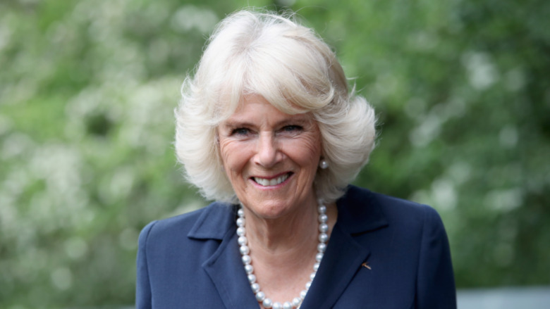 Camilla Parker Bowles blue jacket