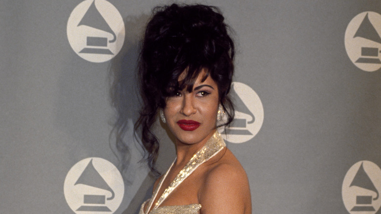 Selena Quintanilla posing on the red carpet