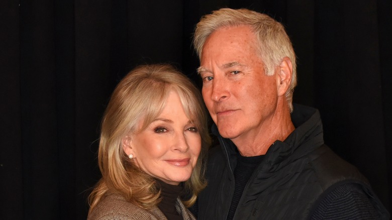 Deidre Hall and Drake Hogestyn pose for a photo.