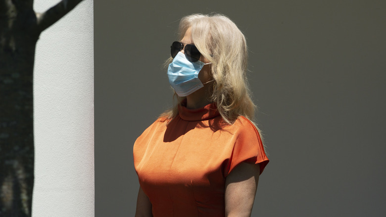 Kellyanne Conway wearing a medical mask