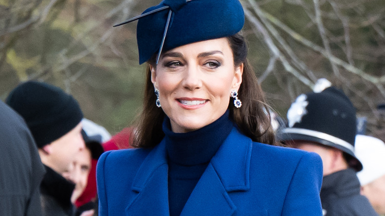 Kate Middleton wearing blue