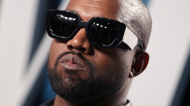 Kanye West wearing sunglasses