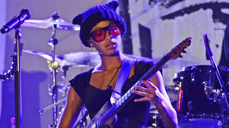 Willow Smith playing guitar