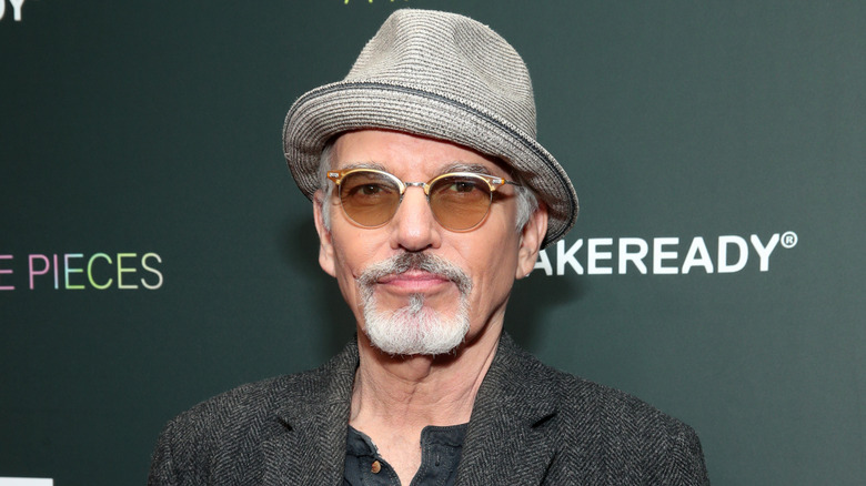 Billy Bob Thornton wearing tinted sunglasses and hat on red carpet