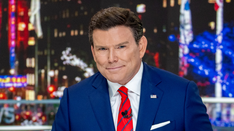 Bret Baier smirking on camera