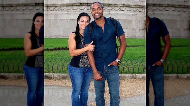 Egypt Sherrod and Mike Jackson pose early in their relationship