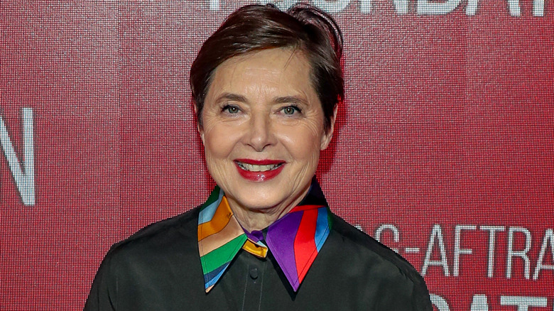 Isabella Rossellini posing on red carpet