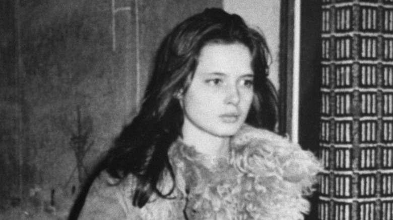 Isabella Rossellini as a teenager looking off camera